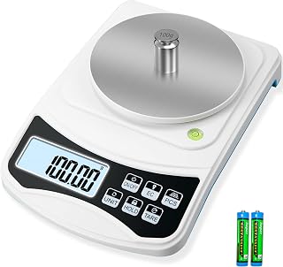MEIYA Digital Lab Scale 600g/0.01g Precision Gram Scale with 100g Weight, Tare, PCS Counting - CE/FCC Certified