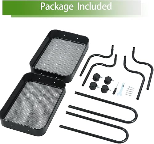 Miniatura 7 de Melody House Organizador de almacenamiento de 2 niveles de malla metálica con ruedas bloqueables para oficina, cocina, sala de estar, lavandería,