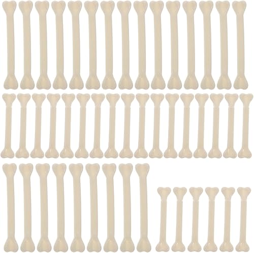 Gadpiparty 48 piezas de huesos de Halloween, esqueletos de animales falsos, huesos locos, esqueletos de plástico, esqueleto de dinosaurio de