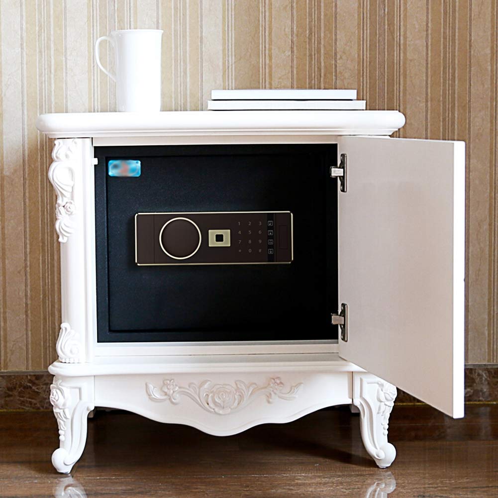 Electronic Digital Security Safe Box,Biometric Fingerprint Home Steel Safe for Office Hotel Jewelry Gun Cash Medication,60x45x60cm,White