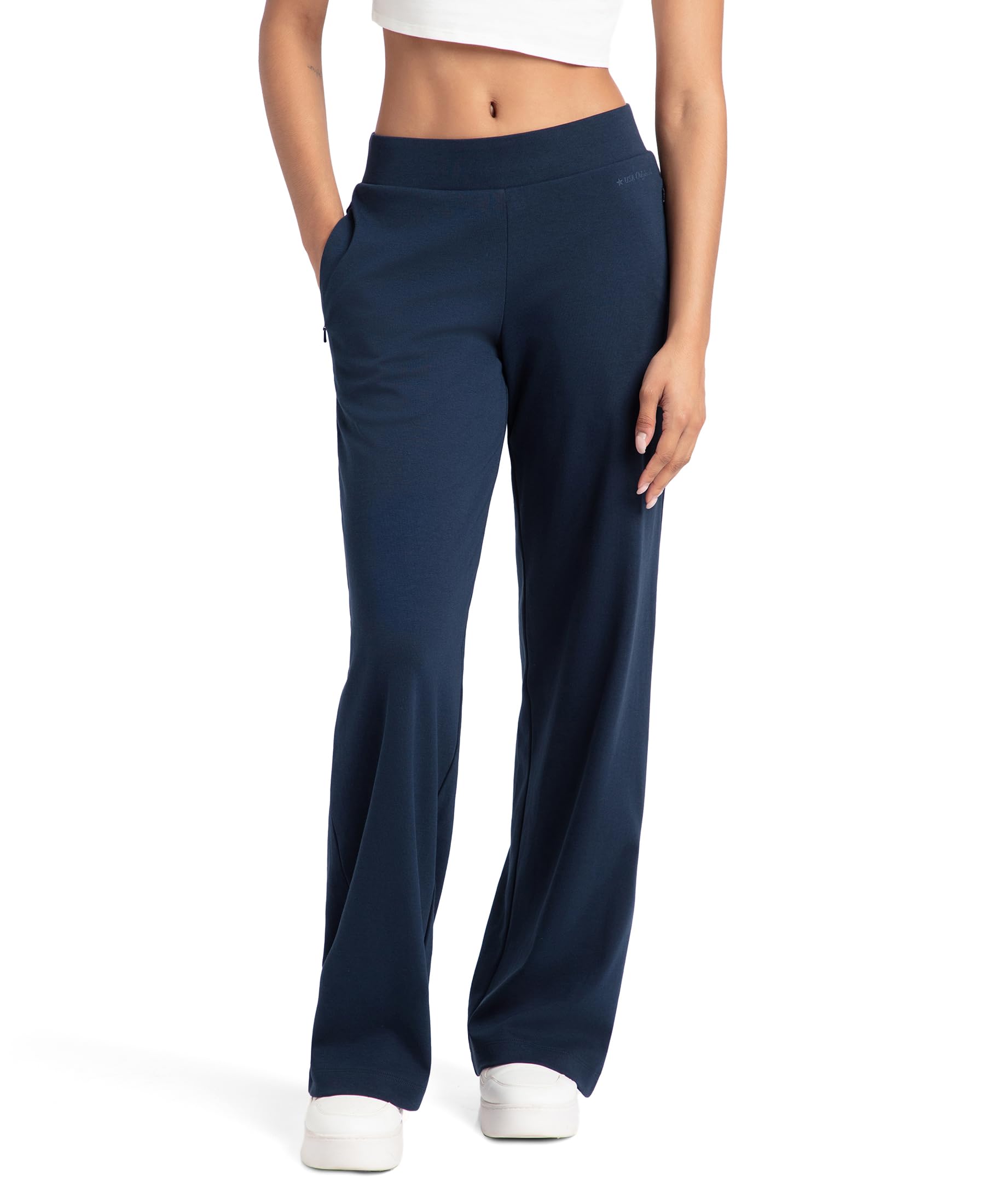 jockey U102 Women's Super Combed Cotton Rich Relaxed Fit Wide Leg Pants with Zipper Pockets-picture-46