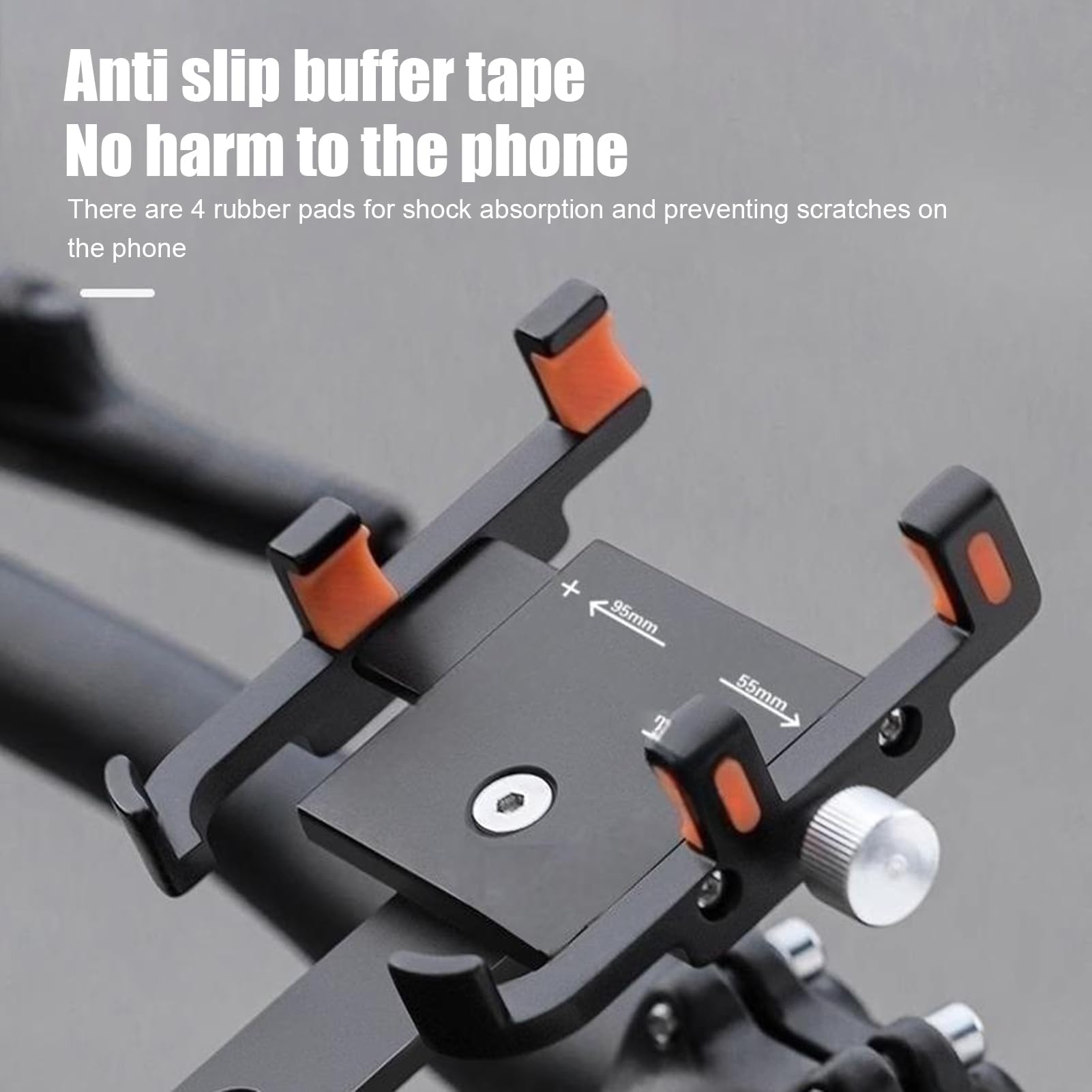 Supporto per telefono da bicicletta, assorbe gli urti, per moto e scooter, supporto universale per telefono cellulare, per uomini e donne