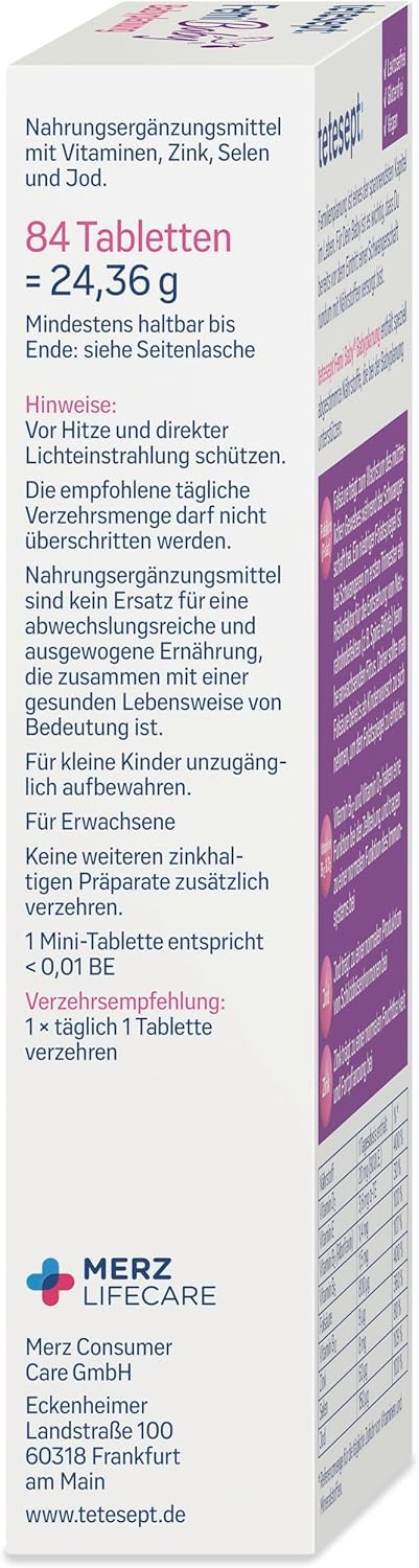 tetesept Femi Baby® Babyplanung 1 x 84 Tabletten – Nahrungsergänzungsmittel für die Frau zur Unterstützung bei Kinderwunsch – Spezielle Nährstoffe mit Folsäure, vegan