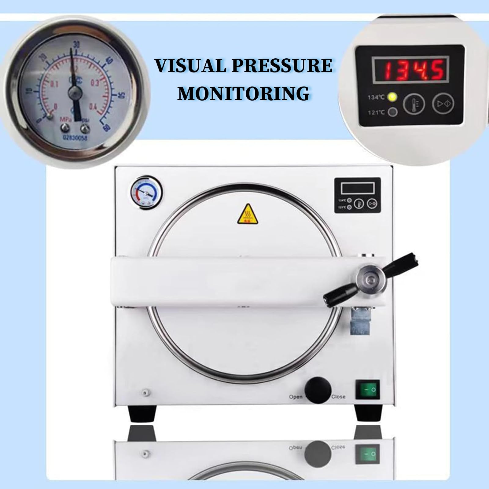 Sterilizzatore Dell'Autoclave del Vapore, Laboratorio/Forniture Mediche Professionali, Temperature 121°C/134°C Due da Scegliere, per Macchina da Laboratorio