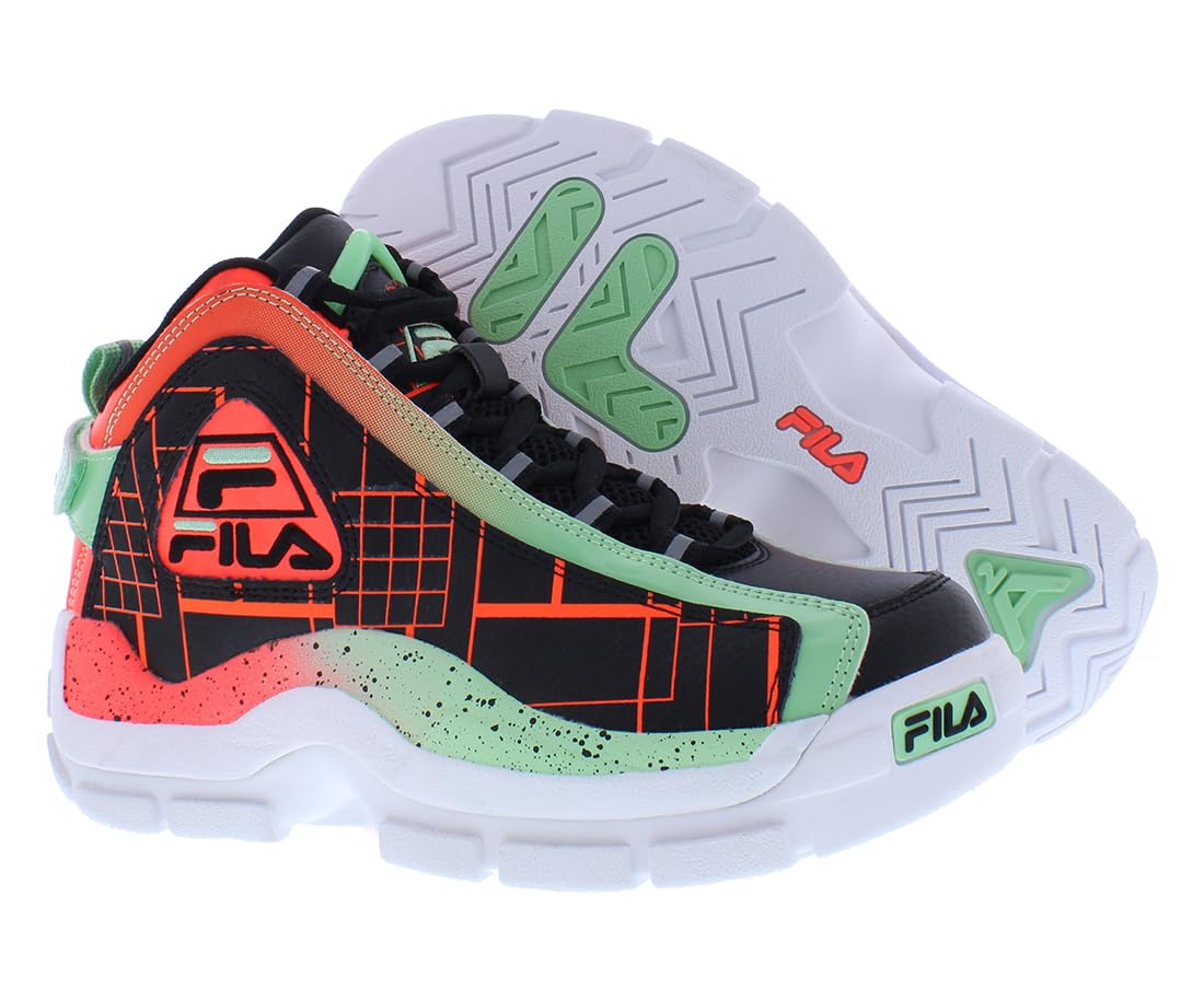 Fila Grant Hill 2 Girls Shoes Size 5.5, Color: Black/Orange/Green-Multi-Colored