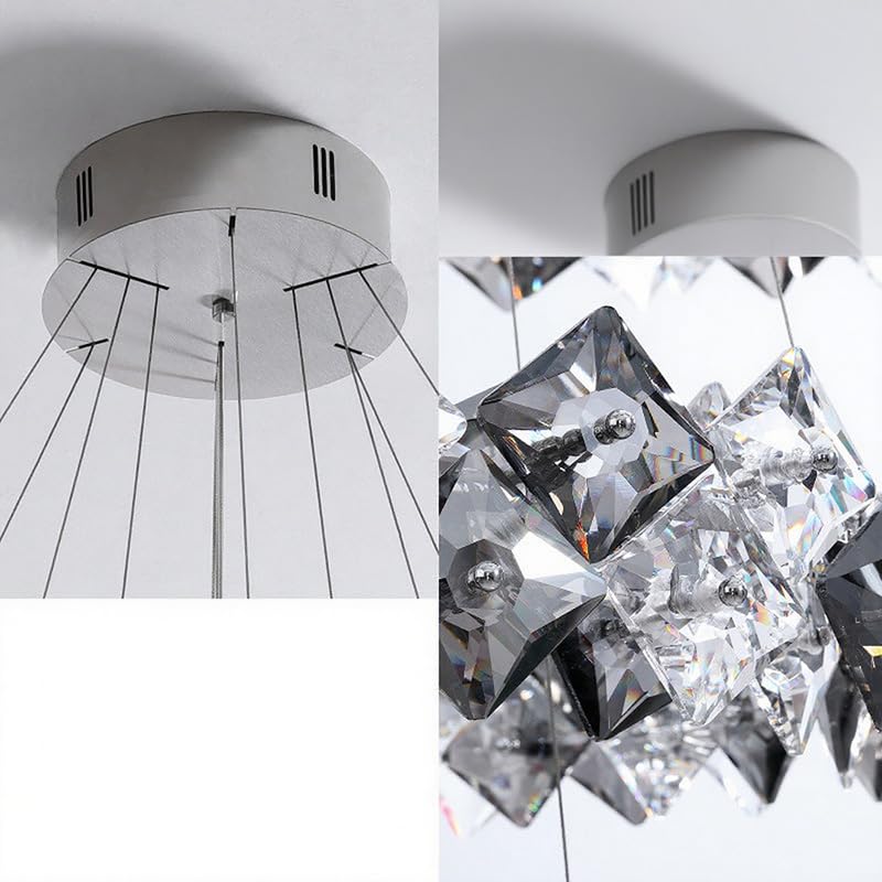 Lustre en cristal led et lampe décorative de salon au style post-moderne