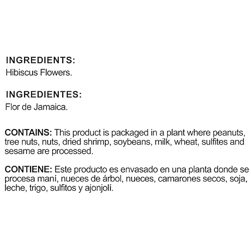 Miniatura 3 de Flores y pétalos de hibisco enteros secos por oral, 8 oz. Flor de Jamaica perfecta para té y agua fresca mexicana