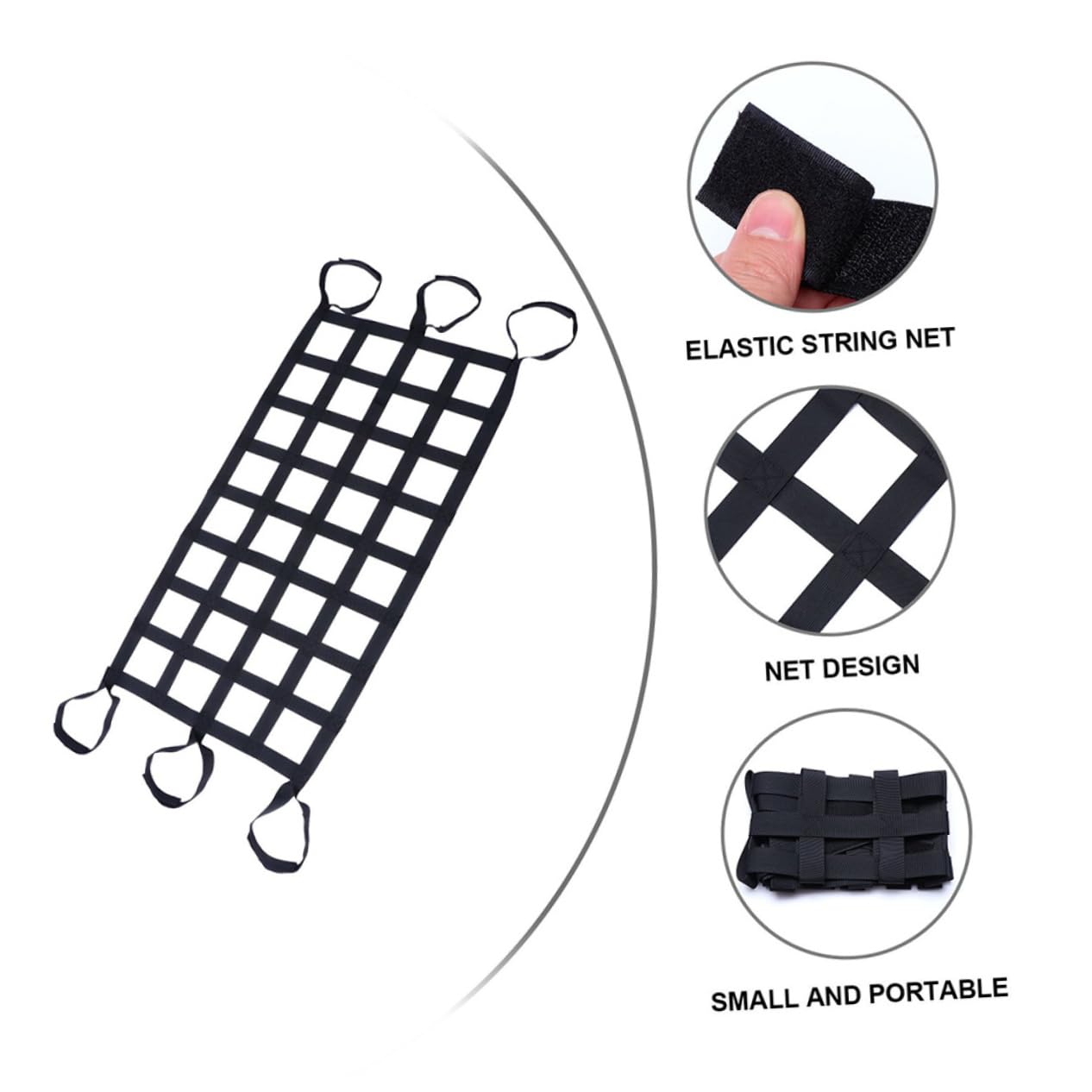 2pièces Filet à Bagages Élastique pour Toit De Voiture Filet De Rangement pour Véhicule Lot de Nylon