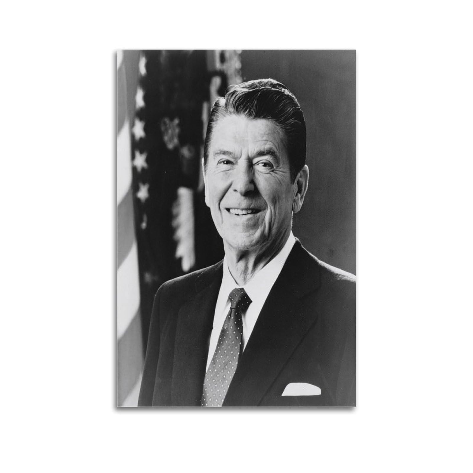 YiXong Ronald Reagan oficjalny portret plakat dekoracyjny obraz płótno plakaty ścienne i druk artystyczny obraz nowoczesny rodzinny sypialnia dekoracja plakaty 12 x 18 cali (30 x 45 cm)