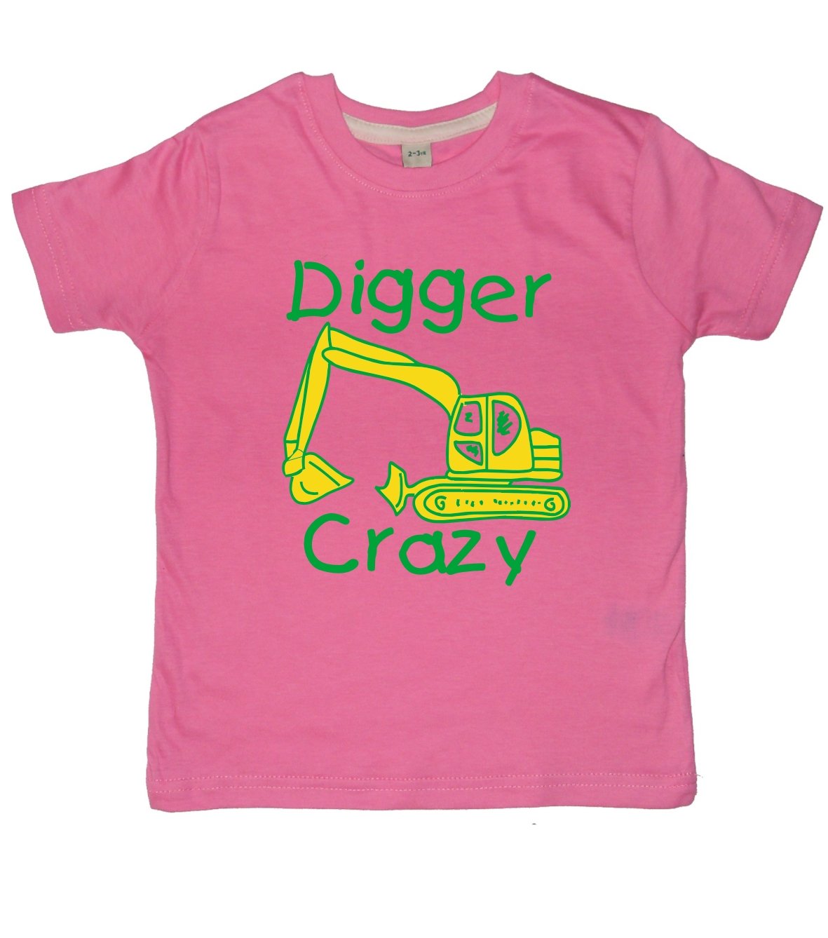 Edward Sinclair Boys Bubblegum Pink 1-2 Years T-Shirt 'Digger Crazy (Design 2)'
