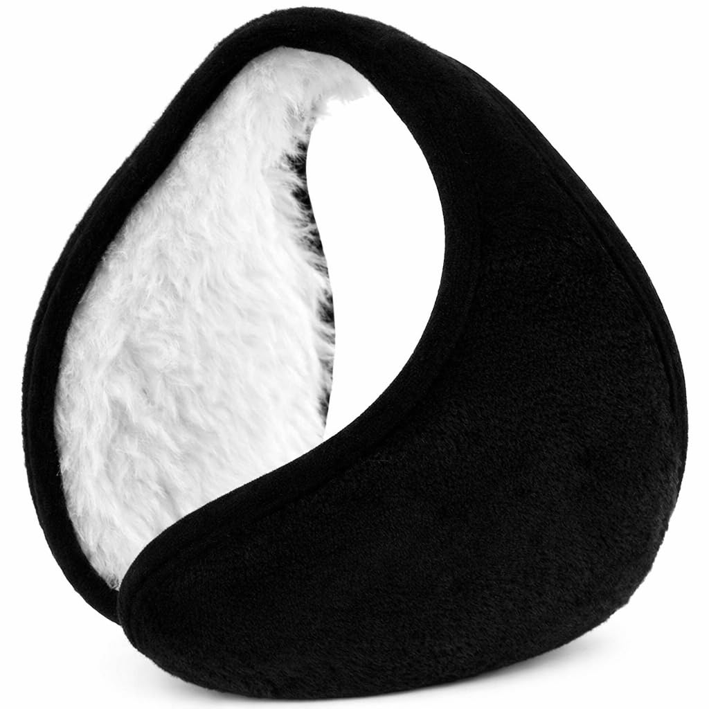Ear Warmers Fleece Earmuffs Plush Ear Covers Headband Soft Winter Warm Ear Muffs Foldable Unisex Cold Protection Ear Warmer Behind Head Earmuffs For Outdoor Cycling Running Skiing Winter Accessory