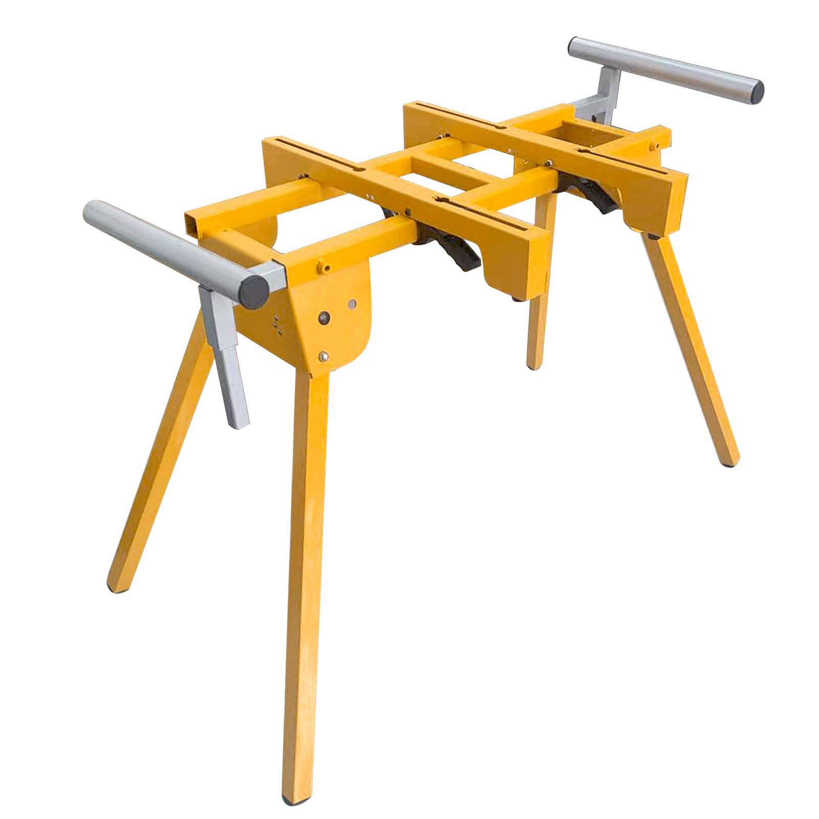 Photo 1 of Gabasinover Heavy Duty Steel Construction Miter saw stand secure portable workstation Compatible With any other Brand's Miter Saw Carpenters Contractors and DIY Chose yellow
