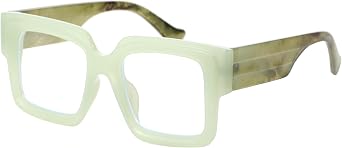 Oversized Square Blue Light Glasses Women Men Thick Big Frame Computer Eyewear Non Prescription Eye Glasses