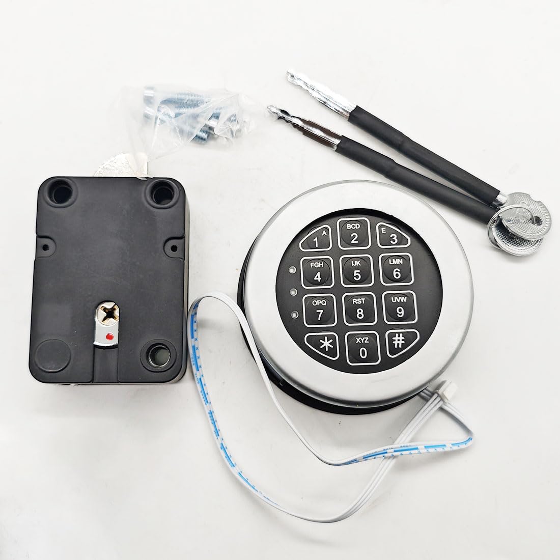 1 ensemble de serrures électroniques rondes en alliage de zinc pour armoire à armes, serrure à combinaison électronique durable