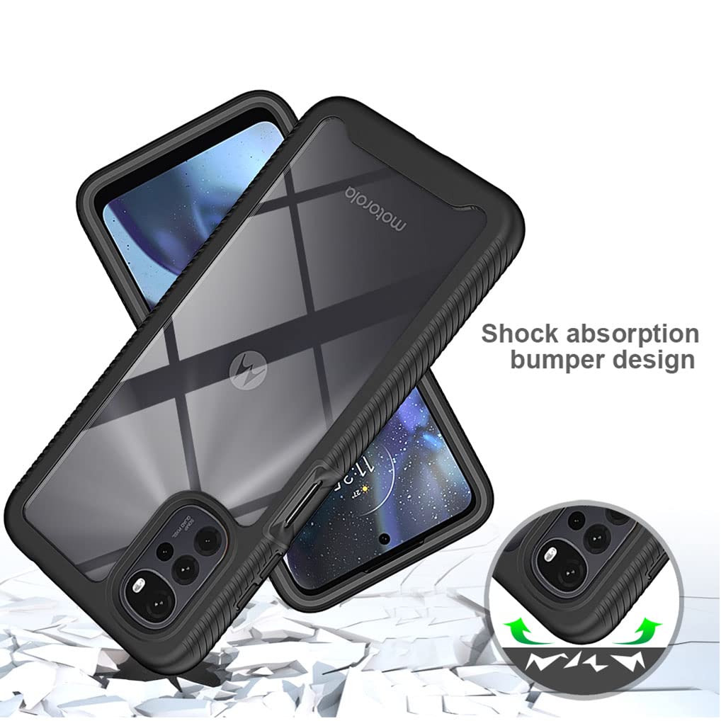 REEKIL Cover Per Motorola Moto E32/Moto E32S, 360° Trasparente Custodia
