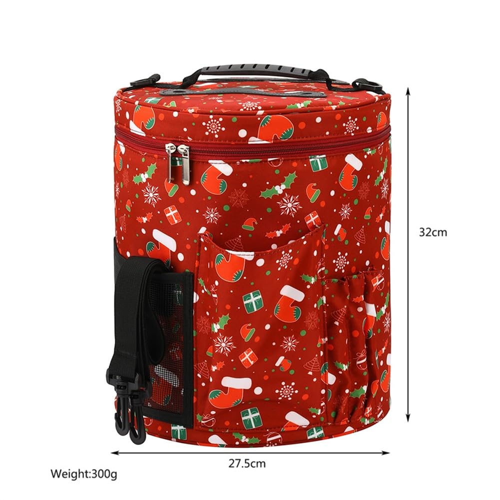 JFDBGU Bolsa de Almacenamiento de Hilo Redondo, Bolsas de Hilo de Lana de Tejer cilíndricas, Herramienta de Costura de Ganchillo, Bolso for Agujas de Tejer, Organizador de Viaje