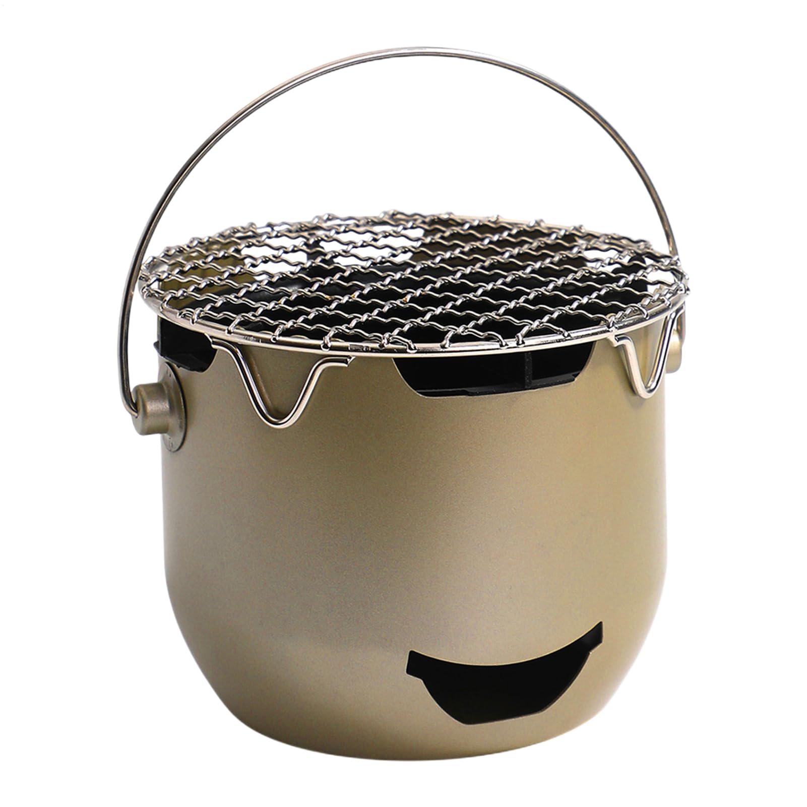 Barbecue au charbon de bois portable compact sans encombrement avec poignée