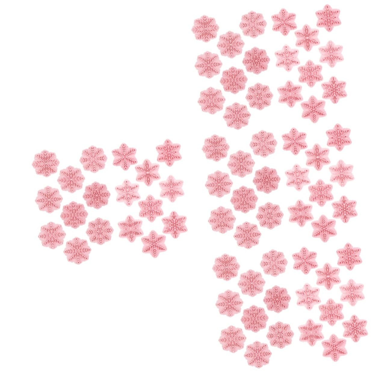 PRETYZOOM 4 Sätze Schneeflocken-schablone -ausstecher Schneeflocken-ausstecher Mini-kekse Ornamente Weihnachtsbacken Weihnachts Backform Backzubehör Pp Keksform Rosa 18 Stück * 4