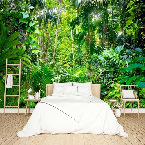 BZHXBZ - Tropical Rainforest Botanical Wallpaper Peel and Stick Wall