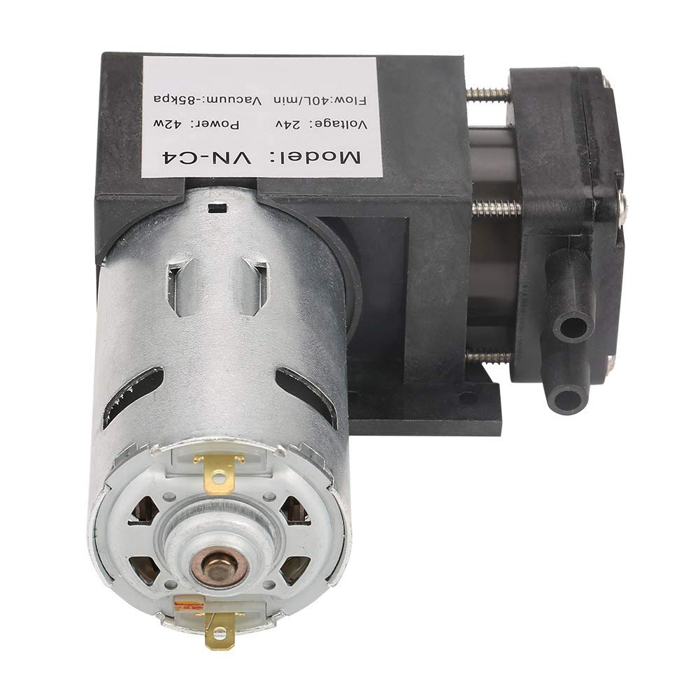 Akozon Débit Mini de la Pompe à Vide Oilless de DC24V -85KPa 40L / Min pour l'air de gaz