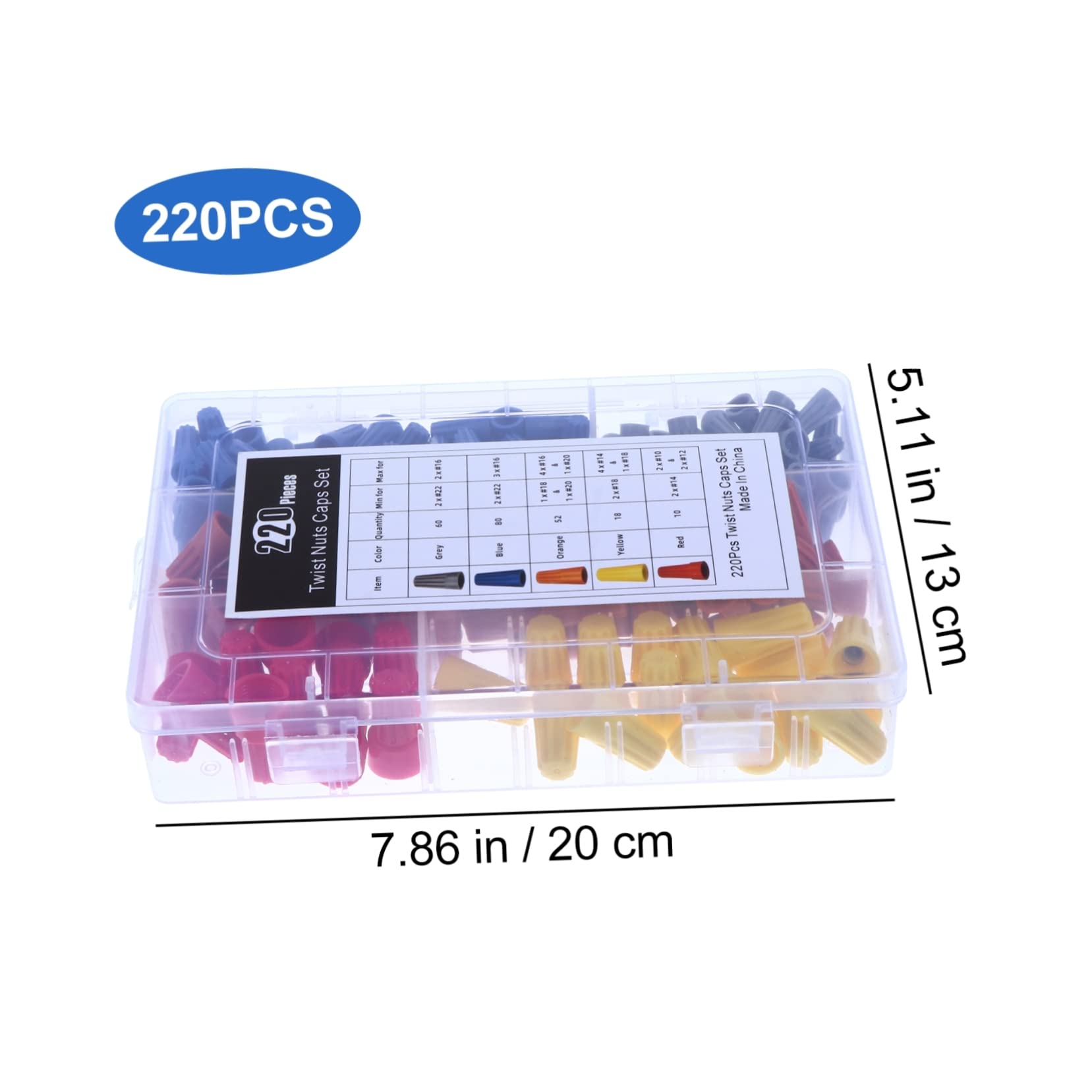 Cabilock 1 Nut Spring Insert Wire Connector Twist Terminal for Quick Electrical Connections Non Slip Wear Resistant Easy Installation