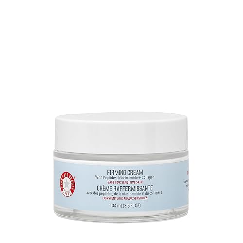First Aid Beauty Crema reafirmante con péptidos, niacinamida + colágeno, hidratante facial antienvejecimiento de día y noche, Jumbo 3.5 onzas