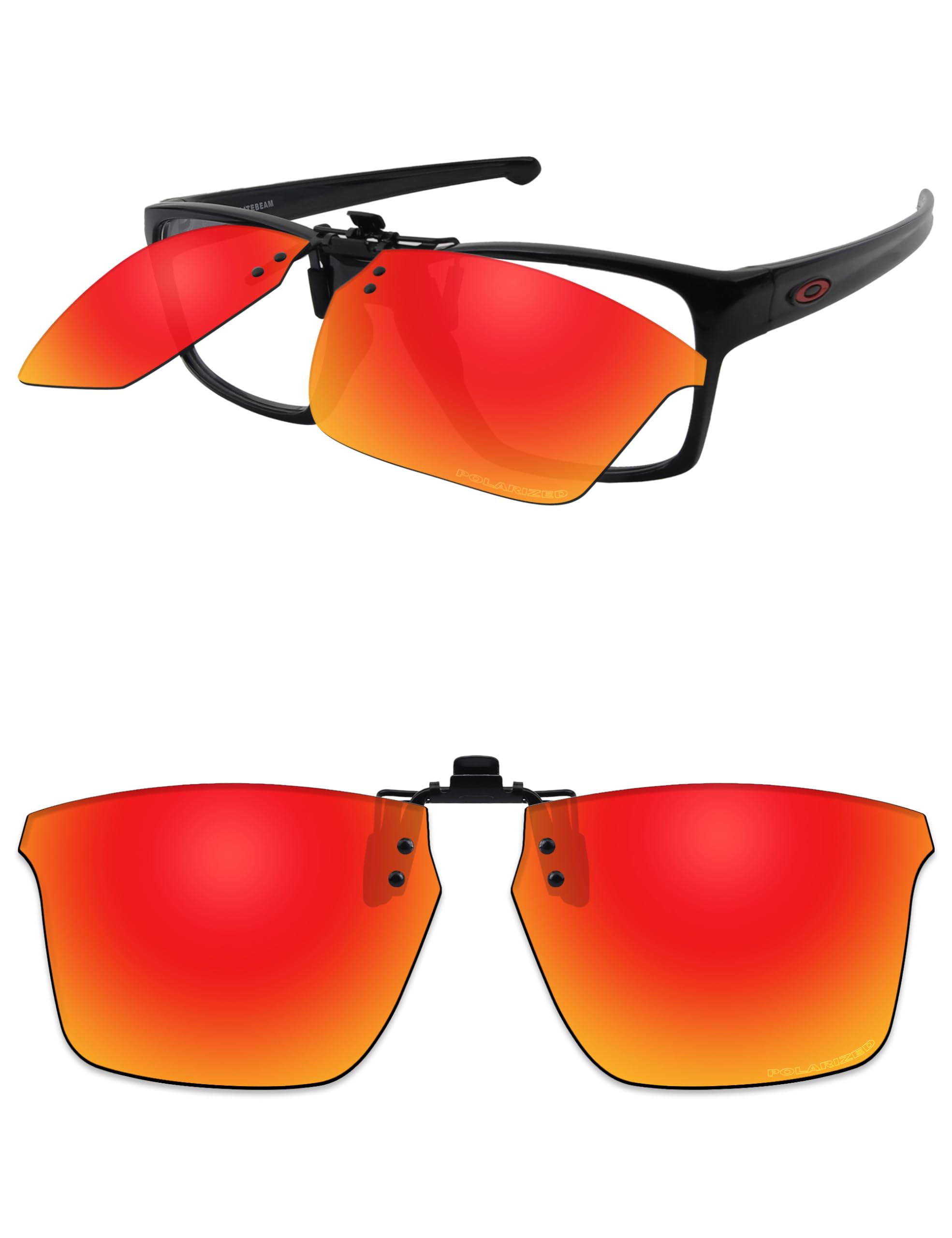 ThunderClap Gafas de sol polarizadas abatibles con clip para Oakley Litebeam OX8140 de 55 mm, para hombres y mujeres, protección UV