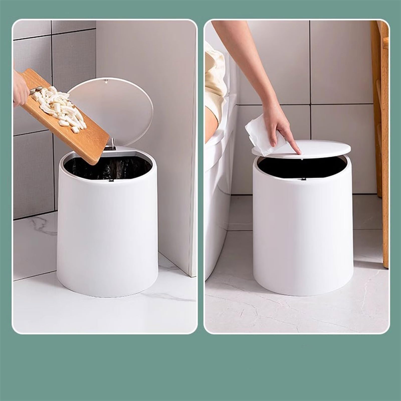 Kosz na śmieci gospodarstwo domowe salon nowoczesna prosta kuchnia łazienka kosz na papier z pokrywką Papeleras Para Cocina(A,S)