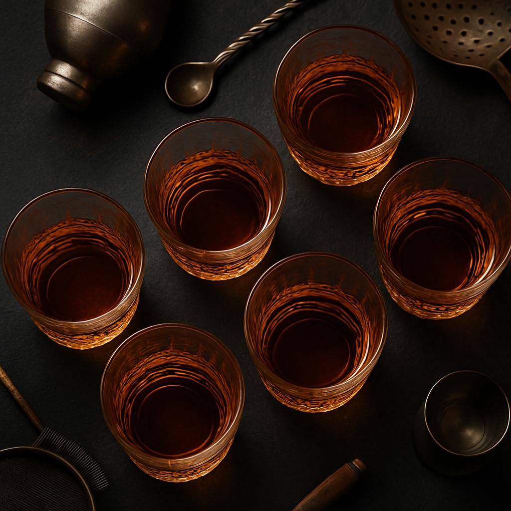 Generisch Ron Centenario Kristallglas-Set (6-teilig) – Elegante Tumbler für stilvollen Rumgenuss