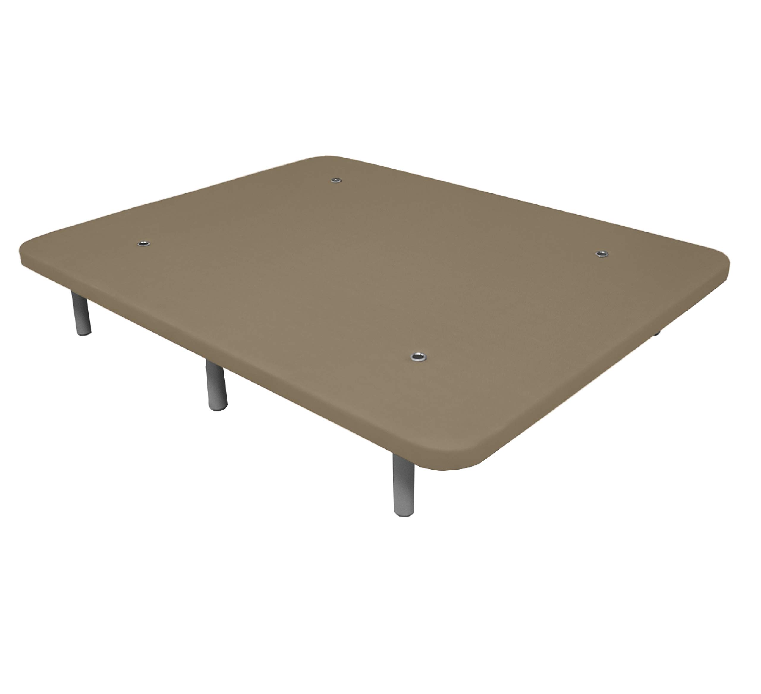 Duermete Base Imbottita Per Materasso 135x200 Cm – Rivestita In Tessuto 3D, Con 5 Barre Di Rinforzo, Valvole Di Ventilazione E 6 Gambe Metalliche, Colore Beige, Made In Spain - 2