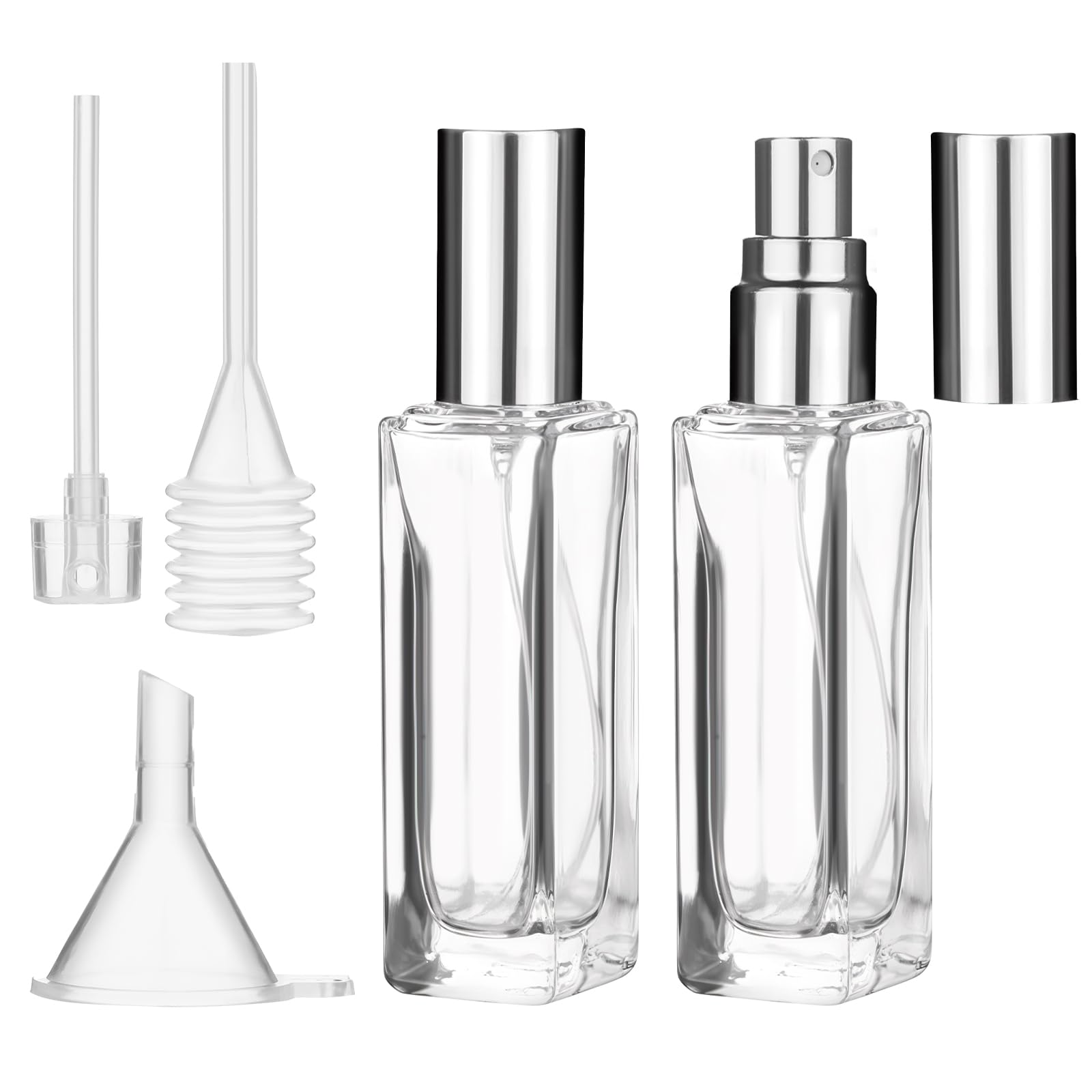 Sponsored Ad – 20ml Refillable Perfume Bottle Travel, 2 Pcs Portable Bottle Refillable Perfume Spray Mini Glass Spray Bottles Dispenser Fragrance Container with Funnel Pipettes Dispensers