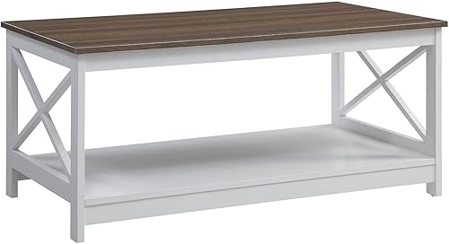 Miniatura 79 de Convenience Concepts – Mesa de café Oxford, Madera, Gris Gris,Barnwood/Negro,Negro,Rosa rubor,Azul cobalto,Madera derivada/Blanco,Azul espuma