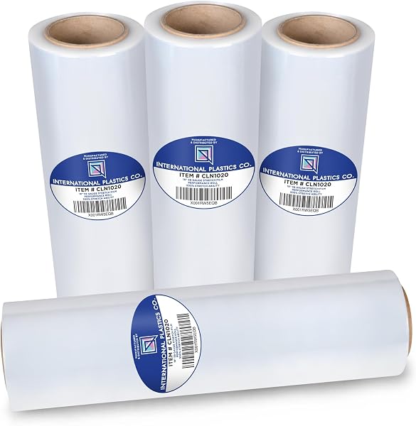 International Plastics Co. 4 Pack of 18'' Stretch Wrap for Moving