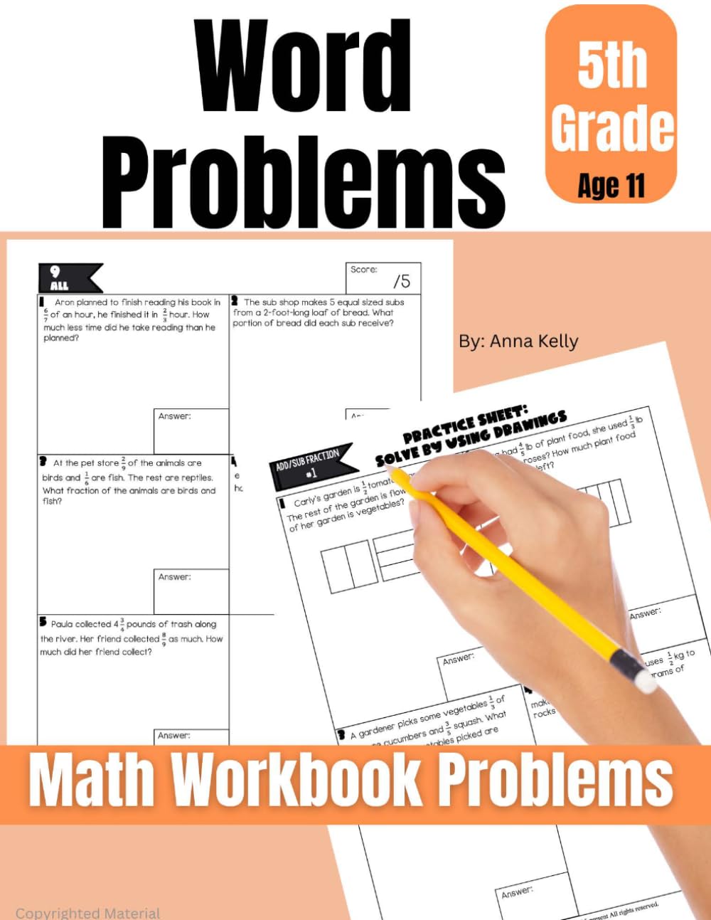 Word Problem 5th Grade: Math Workbook Problems Age 11 (Math Word Problems)