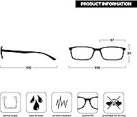 Vista 8 de OPULIZE SEE Reading Glasses with Blue Light Blocking for Women and Men, Narrow Frame, Spring Hinges, Computer Gaming Glasses