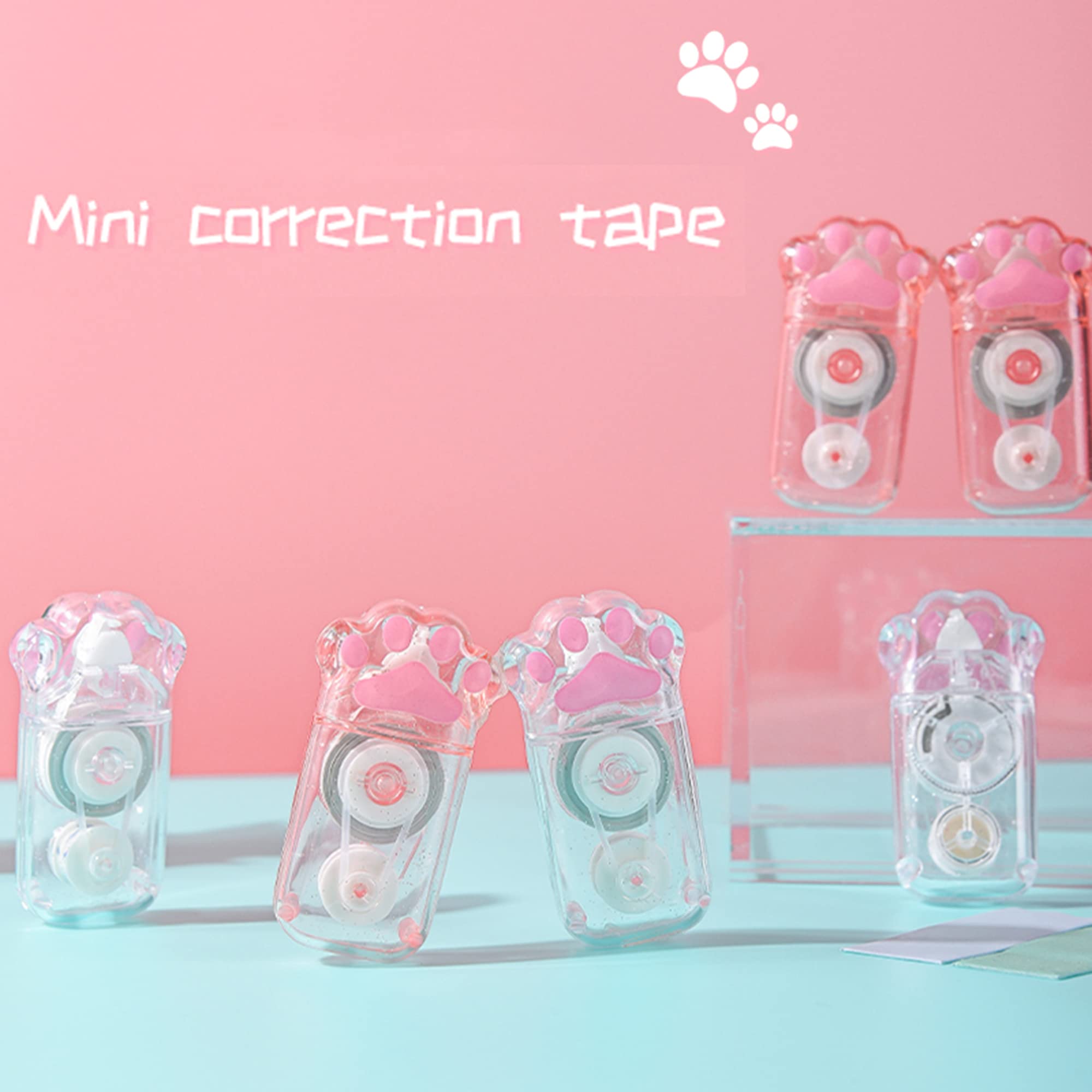 Nastro di correzione zampe di gatto mini 5 mm x 6 m, atossico, ecologico, approvato FDA, 6 rulli