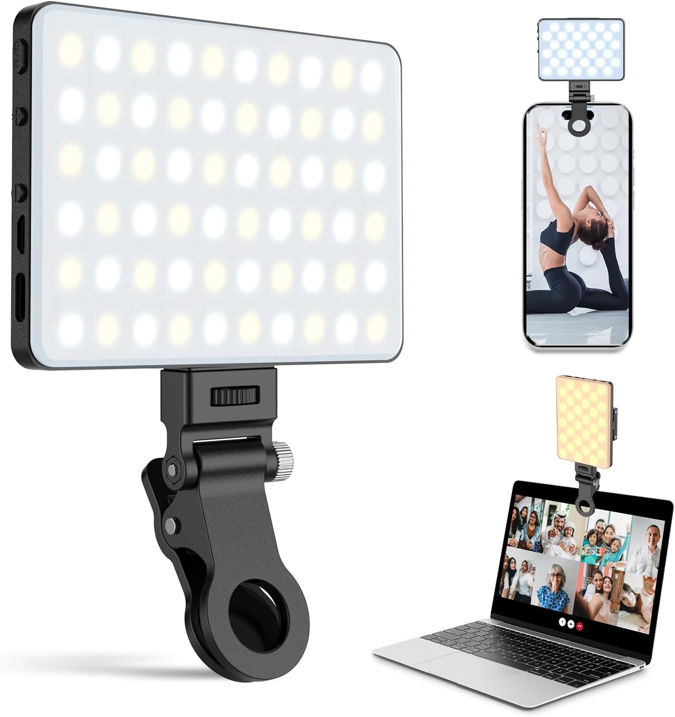Luce Selfie Ricaricabile 60 LED Con Telecomando - Per Telefono, Tablet E Laptop, CRI 96+ - Foto 7