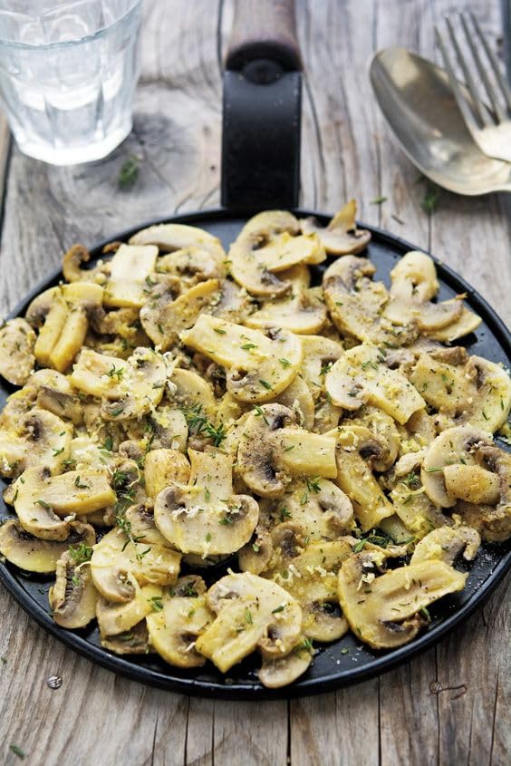 ROYAL GROVE Sliced Mushroom in BRINE | No Added Preservatives & Colours | Fresh Mushrooms - 800gm 1
