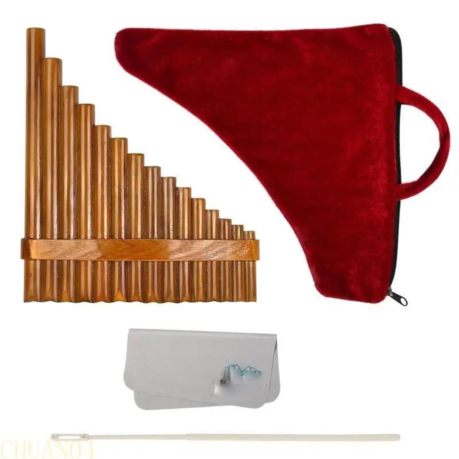 Fletnie Pana Dla Początkujących Instrument Rurowy G dur 15 W Kolorze Brązowym(Left hand)