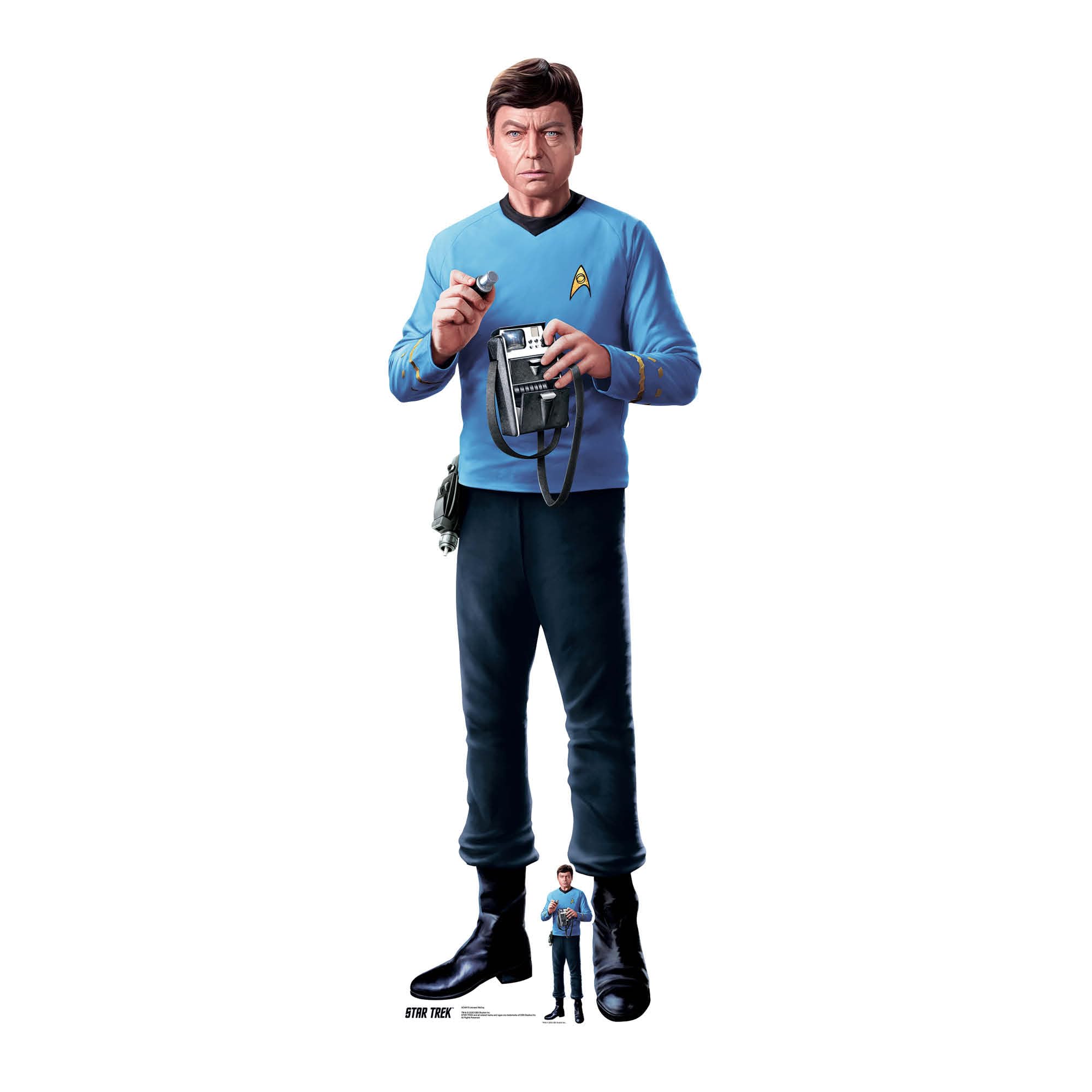 Star Cutouts SC4813 Star Trek Leonard “Bones” McCoy Lifesize Cardboard Cutout 180cm – DeForest Kelley Sci-Fi Fan Display & Collector Gift