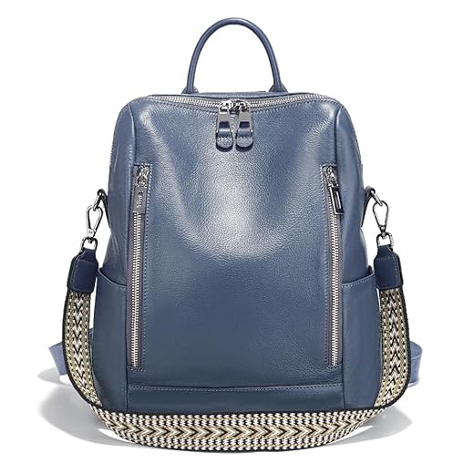 Mochila feminina elegante de couro legítimo macio, mochila conversível para viagens, trabalho