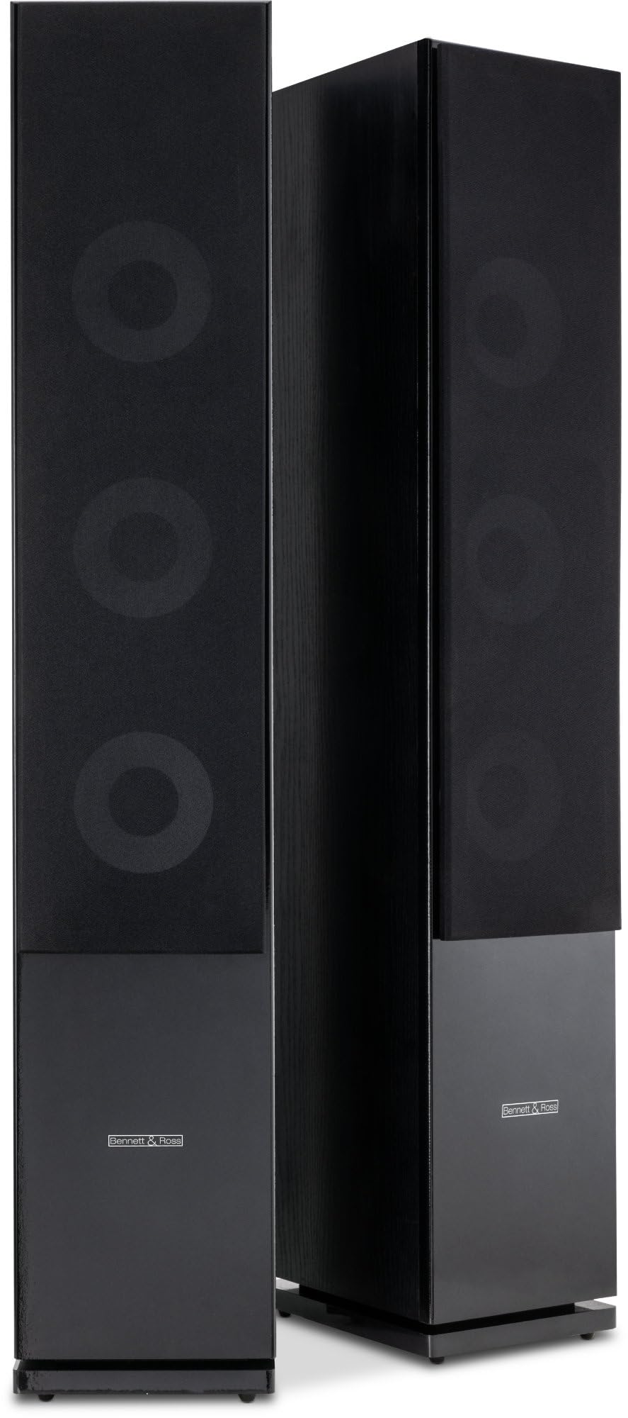 Bennett & Ross Ultrasphere Diffusori A Torre HiFi 3-Vie Coppia - 200W RMS - 2 x 6,5" Woofer - 6,5" Midrange - 1" Tweeter A Cupola In Seta - Costruzione Bass-Reflex - Finitura Effetto Legno - Nero