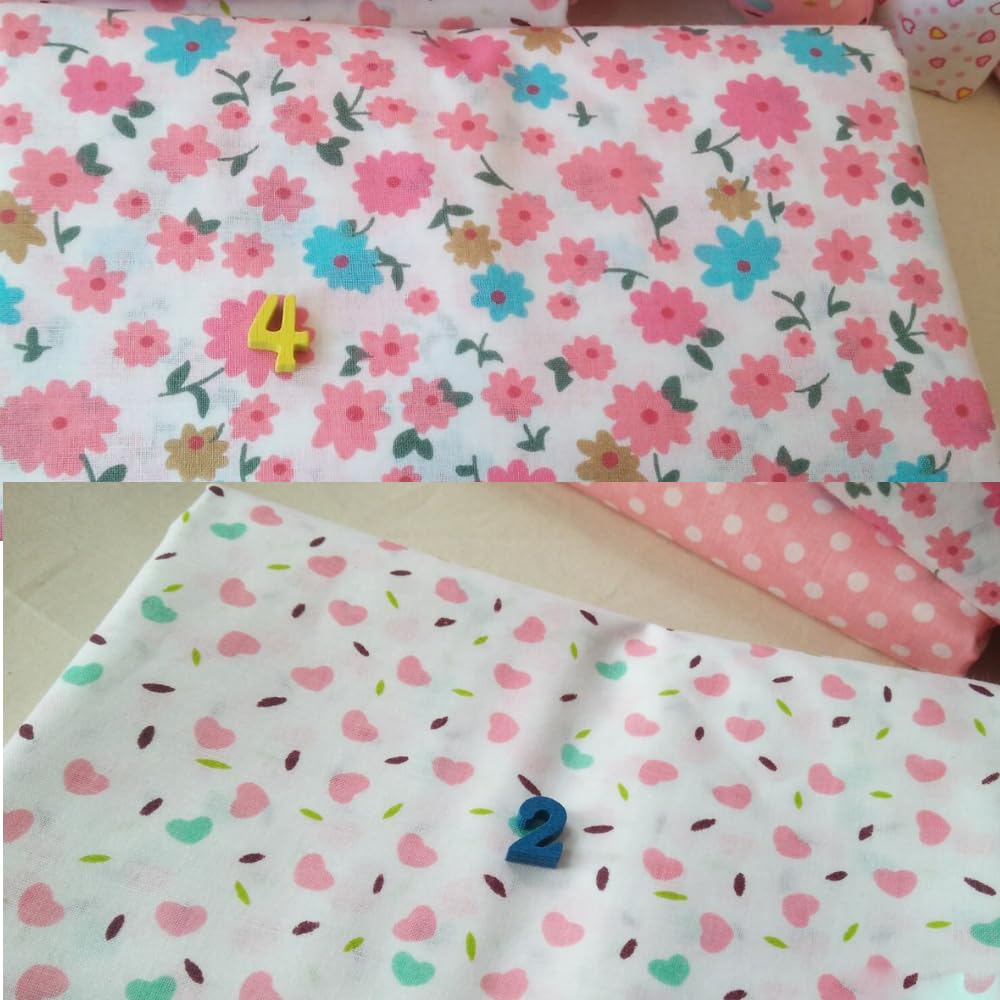 Różowa seria tkanina bawełniana do pikowania, 7 sztuk, patchwork, zestaw materiałów, materiały do szycia ze 100% bawełny, patchwork, do pikowania, majsterkowania, rzemiosła, bawełny, 100 x 160