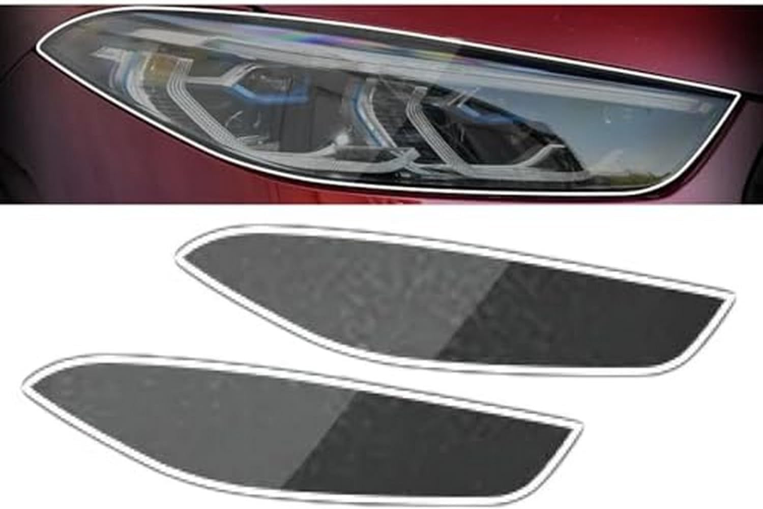 SamLng Car Front Light Film for BMW G14 G15 8-Series 2018-2021 Car Exterior Headlight Film Front Lamp Tint Film Ppf TPU Sticker Car Light Tint Film