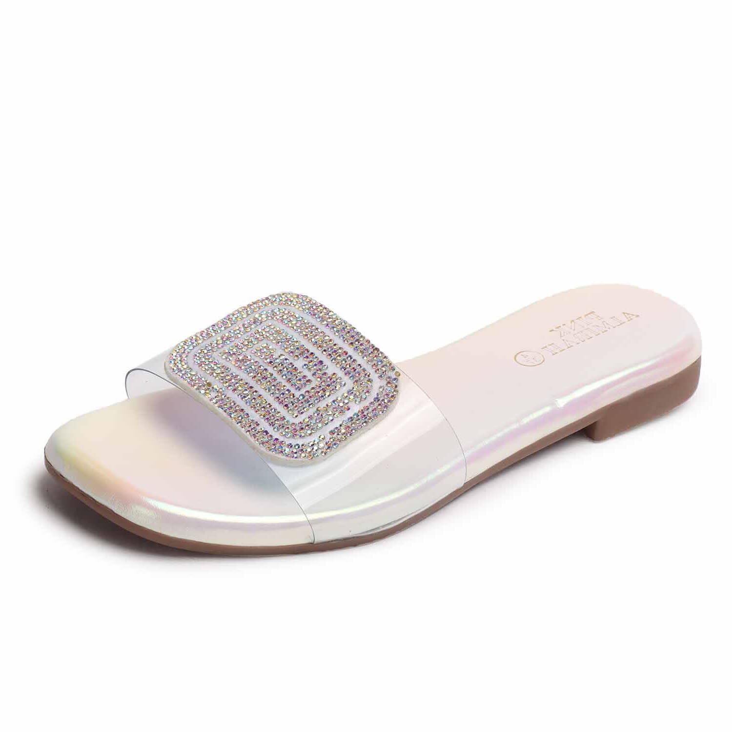 XE Looks Trendy and Embellished Sliver Fancy slipper For Women (B0C6Q3JX8D) Amazon Price History, Amazon Price Tracker