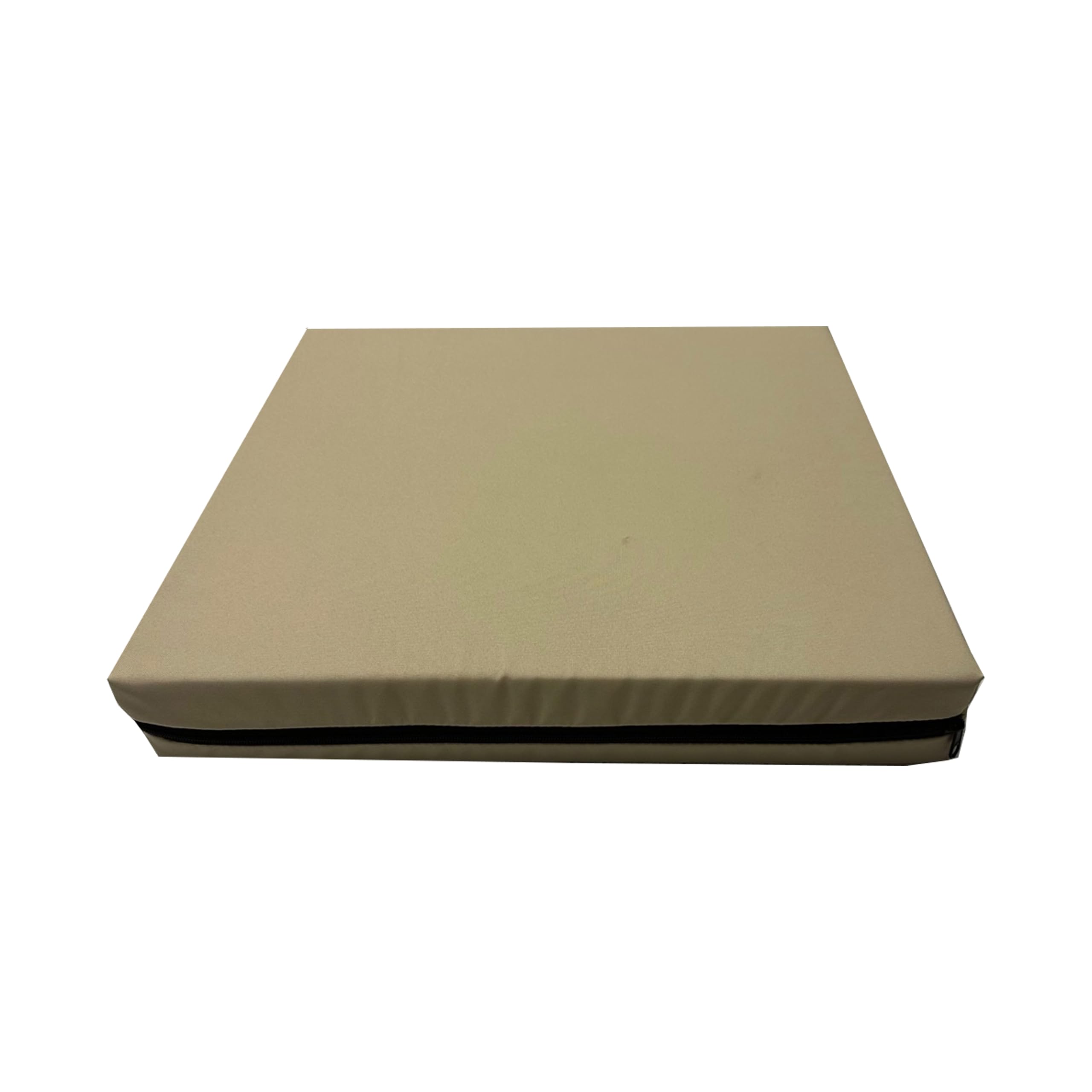 GRIZZLY FOAM 10cm Thick Waterproof Garden Seat Pads Cushions Indoor Outdoor Seat Pads Office Rattan Patio Chair Pad Ask Any Custom Size (16x16x4 inch) (Cream, 24x24x4inch 60x60x10cm)