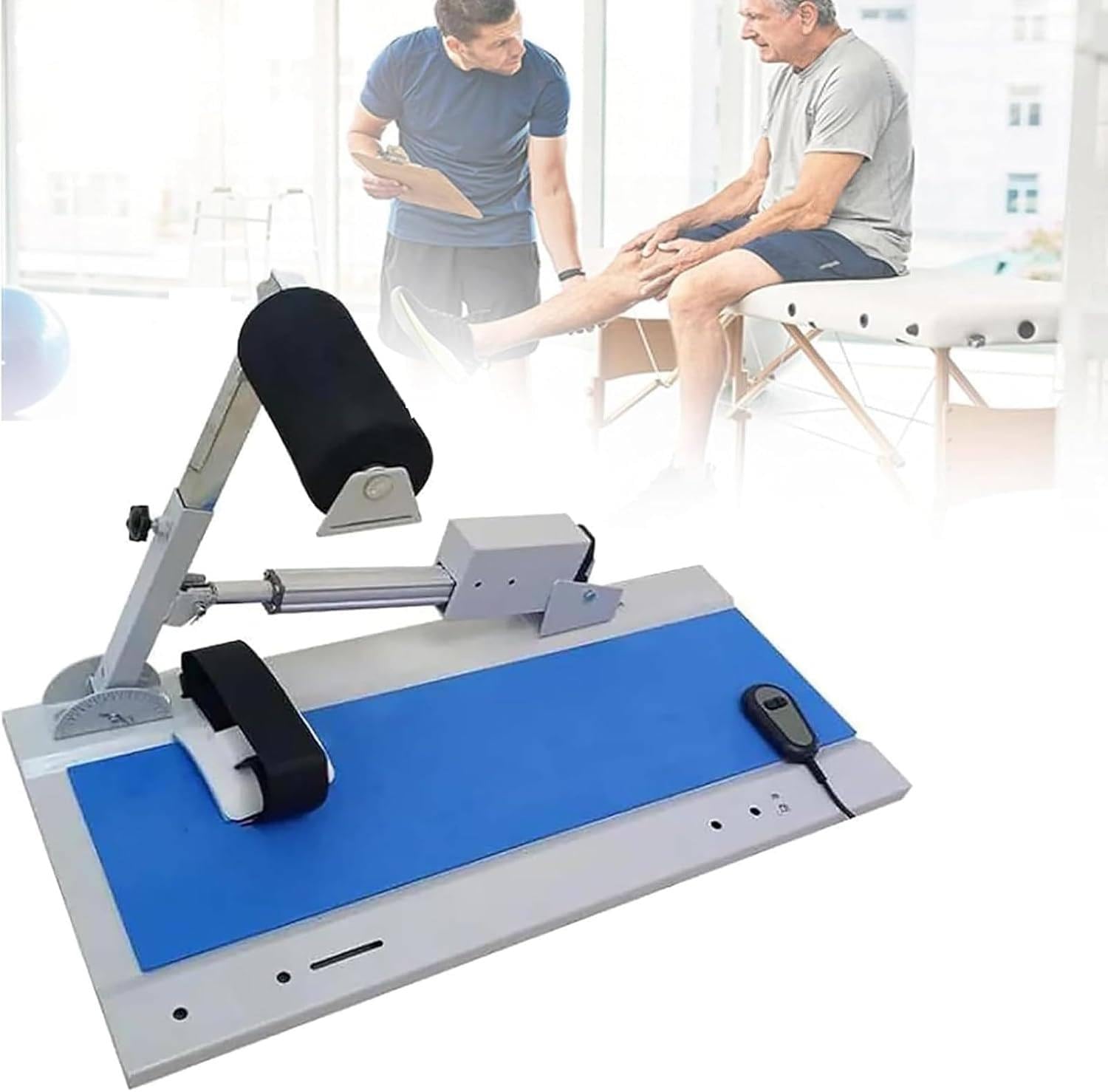 YXZYFPP Electric Knee Trainer with Remote Control - Adjustable 0°-170° Angles for Recovery & Comfort, 200kg Thrust for Enhanced Rehabilitation & Flexibility