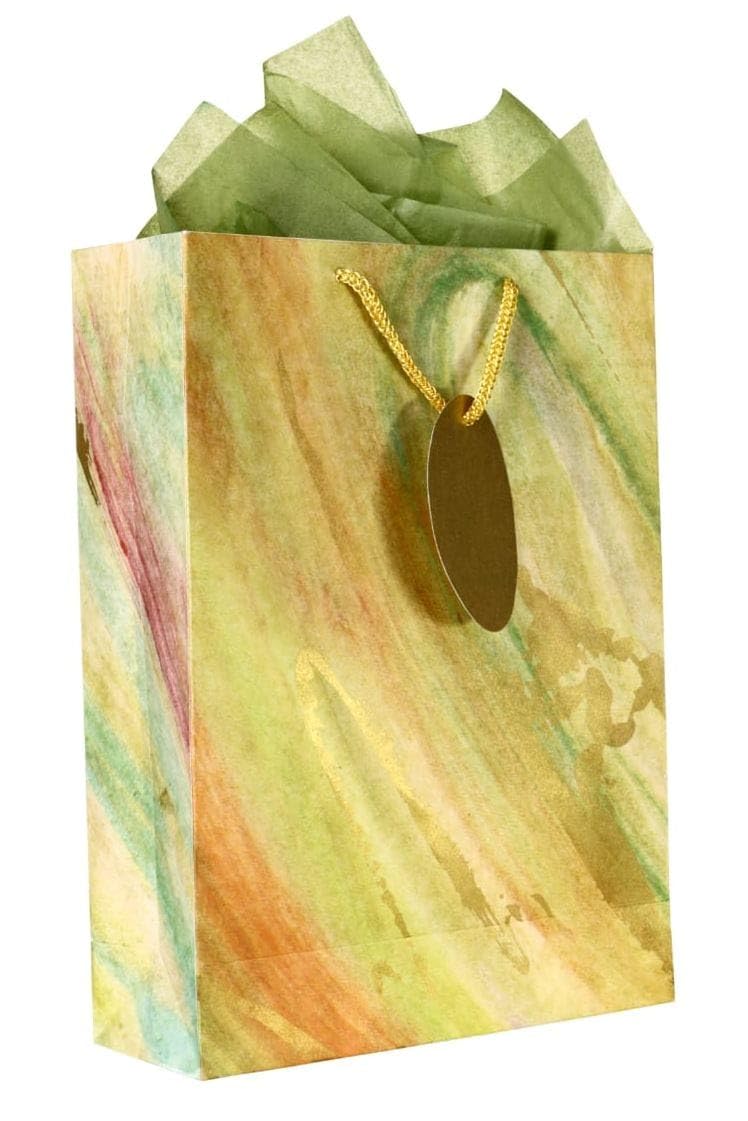 KidsyWinsy Pack Of 5 Waves Gift Bag (Medium,8.65 * 3 * 12 Inches) With Tissue & Thank You Card-Paper Gift Bags | Return Gift Bags For Pooja, Baby Shower, Festive Gifting, Birthday, Wedding