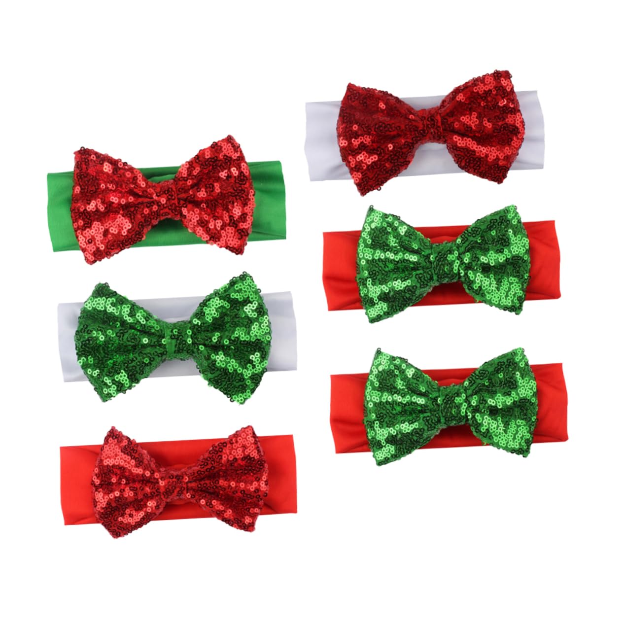 18 Piezas Diademas Elásticas con Lazo para Accesorios de Reutilizable Cómodos y Elegantes para Peinados de Navidad Color Aleatorio