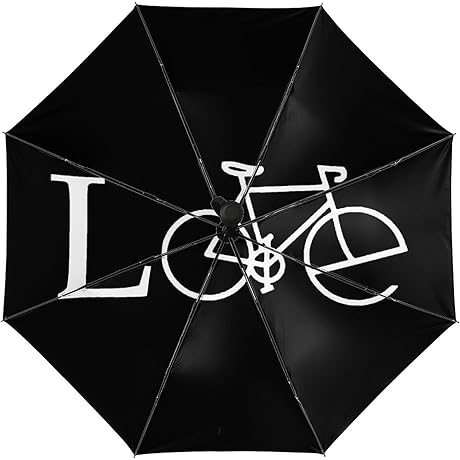 Love Bike Bicycle Compact Travel Umbrella for Rain Portable Windproof Sun Bicycle Umbrella
